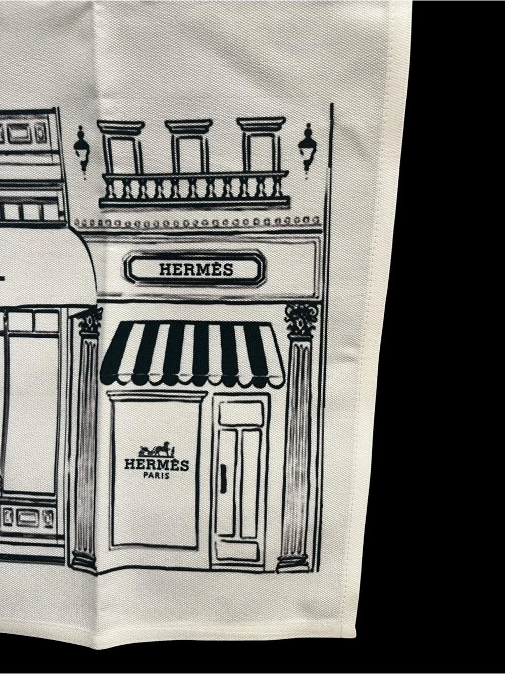 Chanel Hermes Paris Storefront Sketch Tea Towels Set of 2